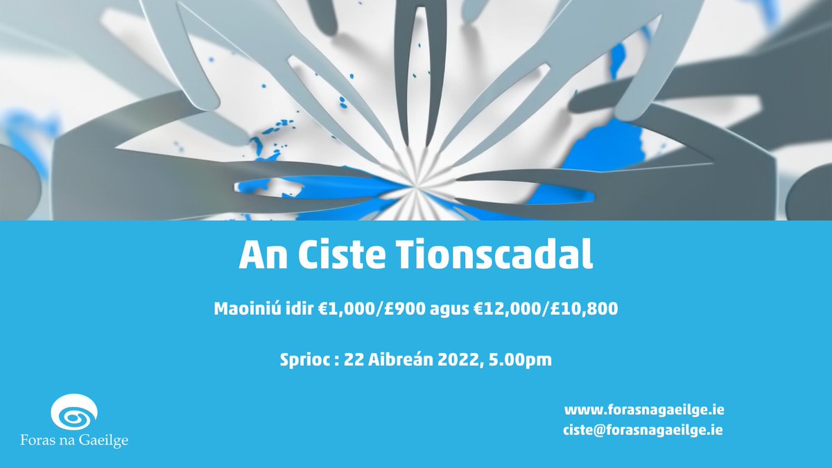 GaelLinn's tweet photo. Maoiniú ar fáil ó @ForasnaGaeilge 
Gach eolas: https://t.co/7HE0H5GnCu https://t.co/lxUxtcRoiU