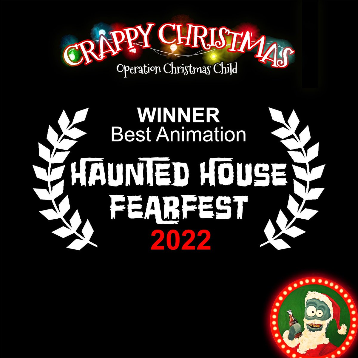 Award no.15
#crappychristmas occ wins #bestanimation at #hauntedhousefearfest
#horrorshort #clayploitation #stopmotionhorror
