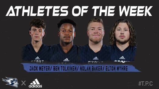 UWStoutFootball's tweet image. Week 8: ✅

▶️ @Jack_Meyer2 
▶️ @bentolkinen 
▶️ @nolanbaker61 
▶️ @elton_myhre 

#BleedBlue |🔵⚪️| T.P.C