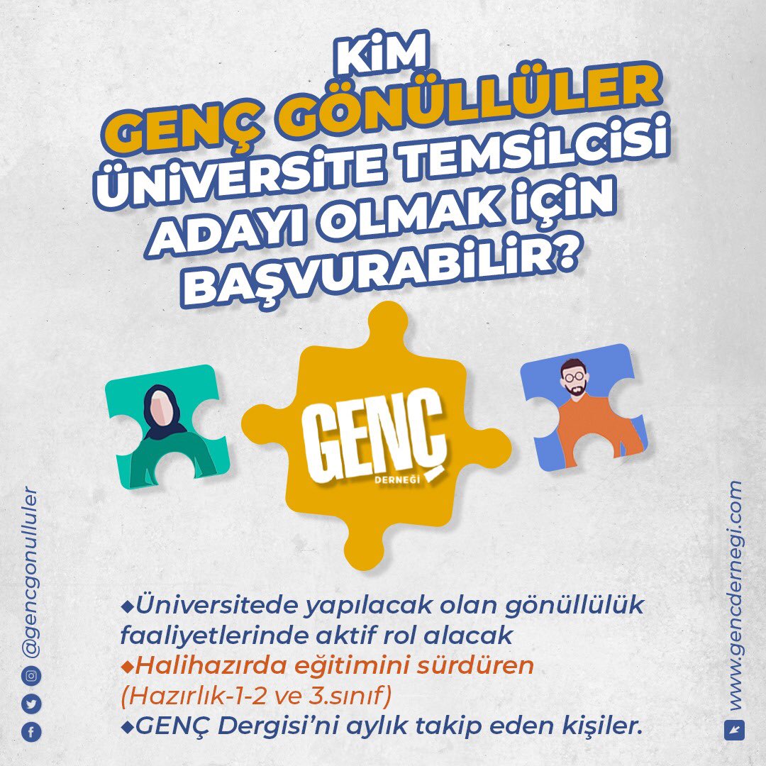 gencgonulluler's tweet photo. ÜNİVERSİTE TEMSİLCİMİZ OLMAK İSTER MİSİN?💬☺️

GENÇ Gönüllüler olarak üniversite temsilcilerimizi arıyoruz. Kampüste gönüllülük çalışmalarında ben de yer almak istiyorum kendime güveniyorum, gelişime açığım, vaktimi kıymetlendirmek istiyorum diyorsan bir teklifimiz var.🤓 https://t.co/ewnBEefB5y