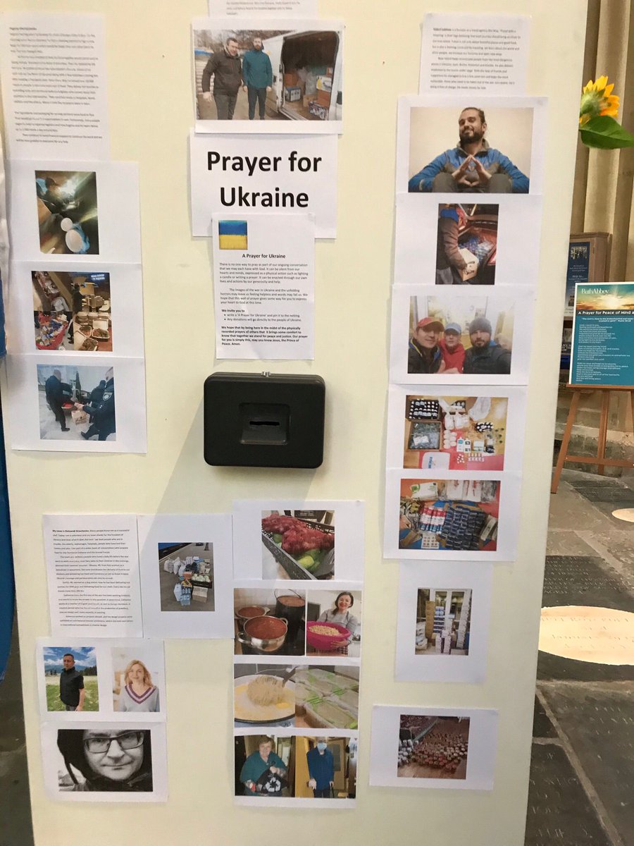 bathabbey's tweet photo. 🙏God of peace and justice, hold &amp; protect all Ukrainian men, women &amp; children, and open our hearts in welcome &amp; support #PrayForUkraine 🇺🇦

Join us as we pray, as we support the work of ‘Sanctuary’ &amp; make a donation to Ukraine. #WeCanDoMoreTogether @BathWells @Tauntonbish https://t.co/WST5k3C8X7