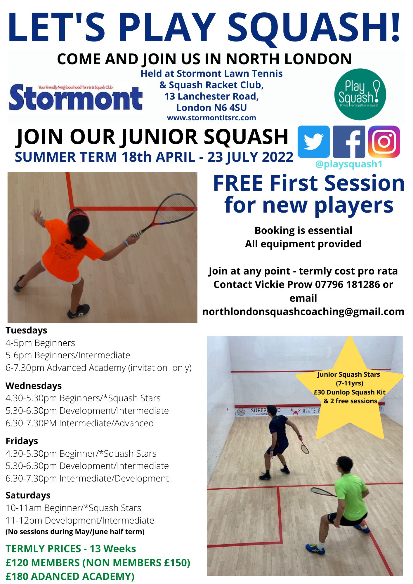 Play Squash on Twitter "Easter Junior Squash Camps & Summer 22 Programme https//t.co