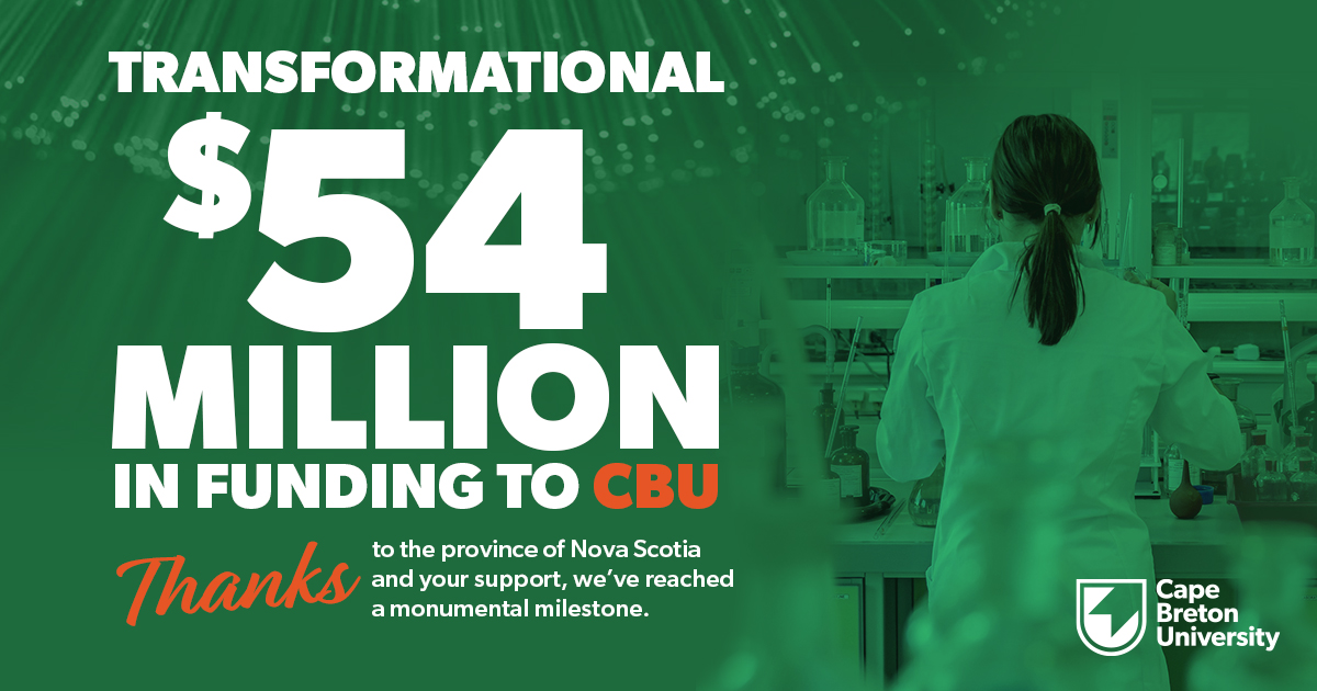 We are thrilled to announce that the government of Nova Scotia is investing $54 million to improve infrastructure, foster research and enhance healthcare and training at Cape Breton University.

To read more about this momentous announcement, visit: 
cbu.ca/newsroom/artic…
