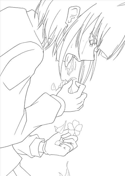 wip 花を吐く千夜ちゃん 