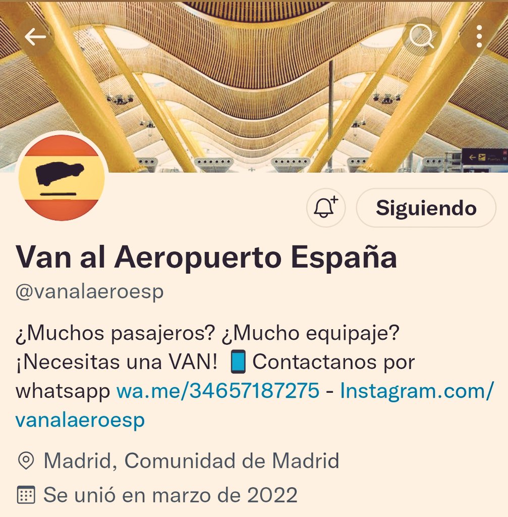 vanalaeropuerto's tweet photo. Hoy nace Van al Aeropuerto España 🇪🇸 con la misma calidad de servicio que ya tenemos en Argentina y Chile. 

Saluden y sigan a @vanalaeroesp https://t.co/qKjOpjBqkP