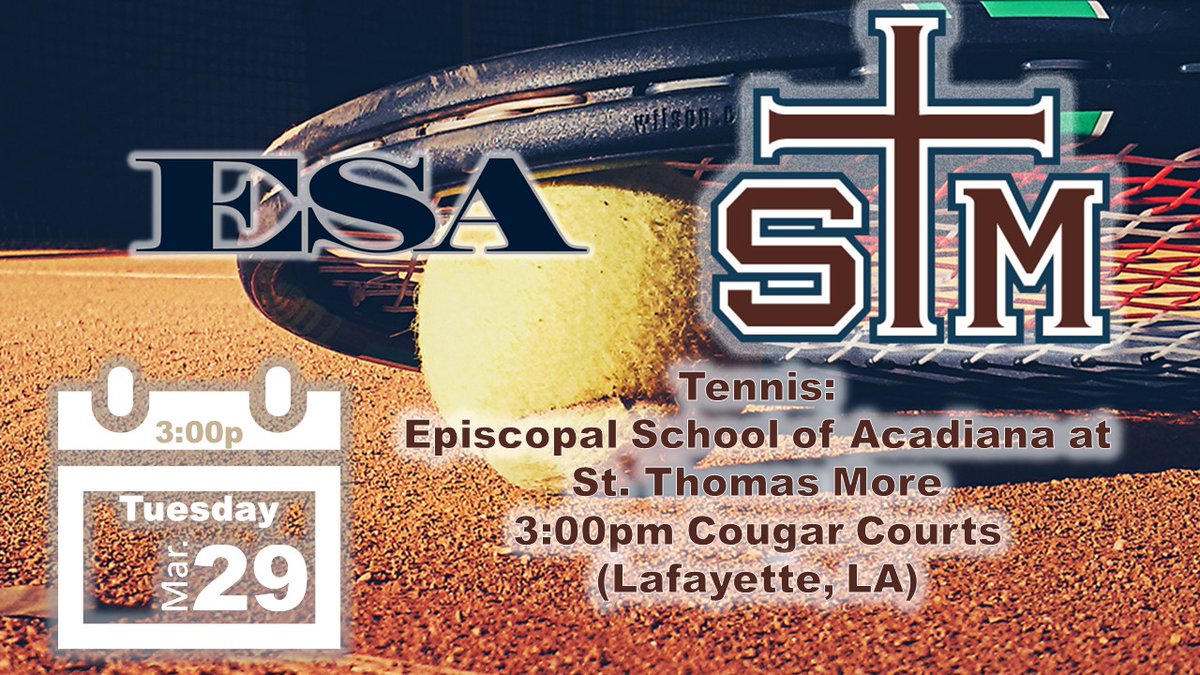 Gameday Alert!
Geaux Cougars!
<a href="/STMCougarTennis/">STM Cougar Tennis</a> vs ESA
<a href="/STMsoftball/">STM SOFTBALL</a> at Sam Houston
@STMBaseball12 vs Northside is on VSN click here to subscribe: varsitysportsnow.com/checkout/subsc…