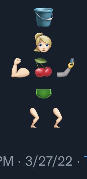brynnysj's tweet photo. @themaddiep @poweradeisok I have terrible eyesight and screenshot it to see all the emojis but it’s even funnier when it’s bigger https://t.co/PYHG5MpxiN