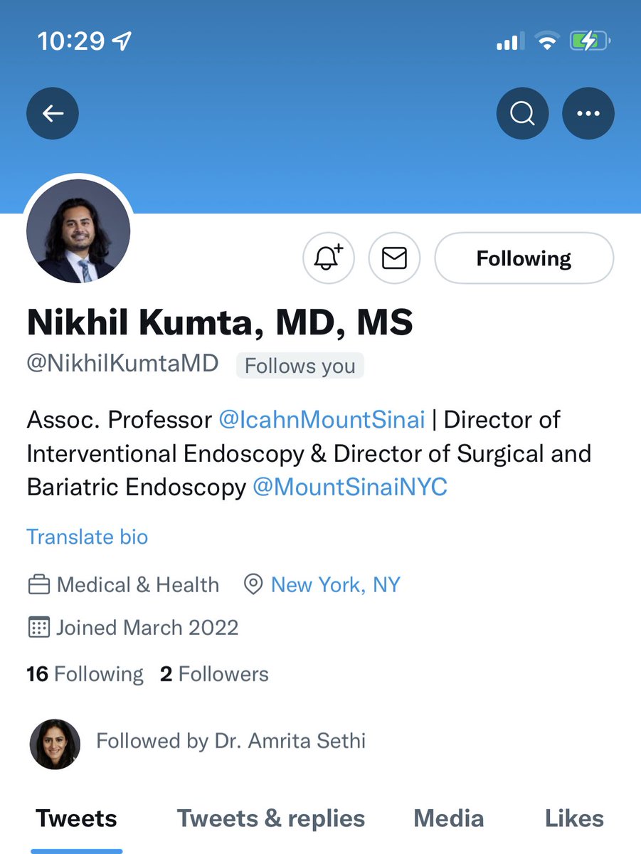 Hey #gitwitter Look who’s on Twitter!! Interventional endoscopist extraordinaire and incredible person! Welcome ⁦@NikhilKumtaMD⁩ A #twitterhit for sure ⁦@MountSinaiGI⁩ ⁦@DOMSinaiNYC⁩ ⁦@CACTESinai⁩ ⁦@ASGEendoscopy⁩ ⁦⁦@AmCollegeGastro⁩