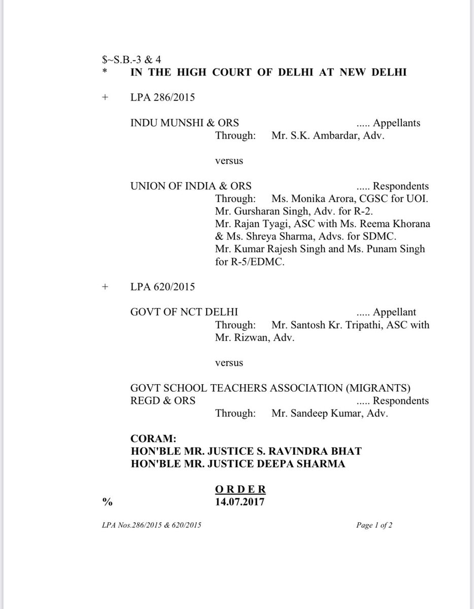 Saurabh_MLAgk's tweet photo. In the High Court, it was informed that elected Govt of Delhi has passed a policy to help Kashmiri Migrant Teachers.
And here is the order. https://t.co/eM77jFmYsE