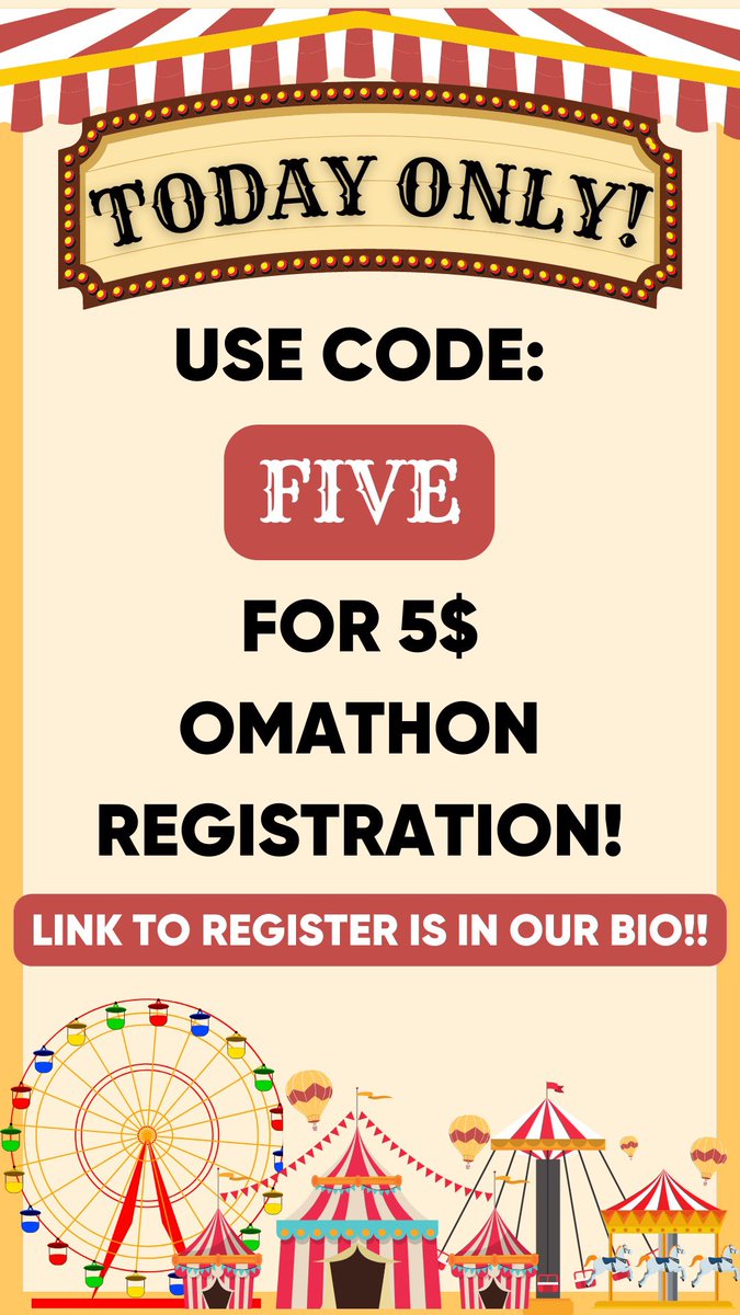 ⭐️FIVE DAYS TILL OMATHON⭐️