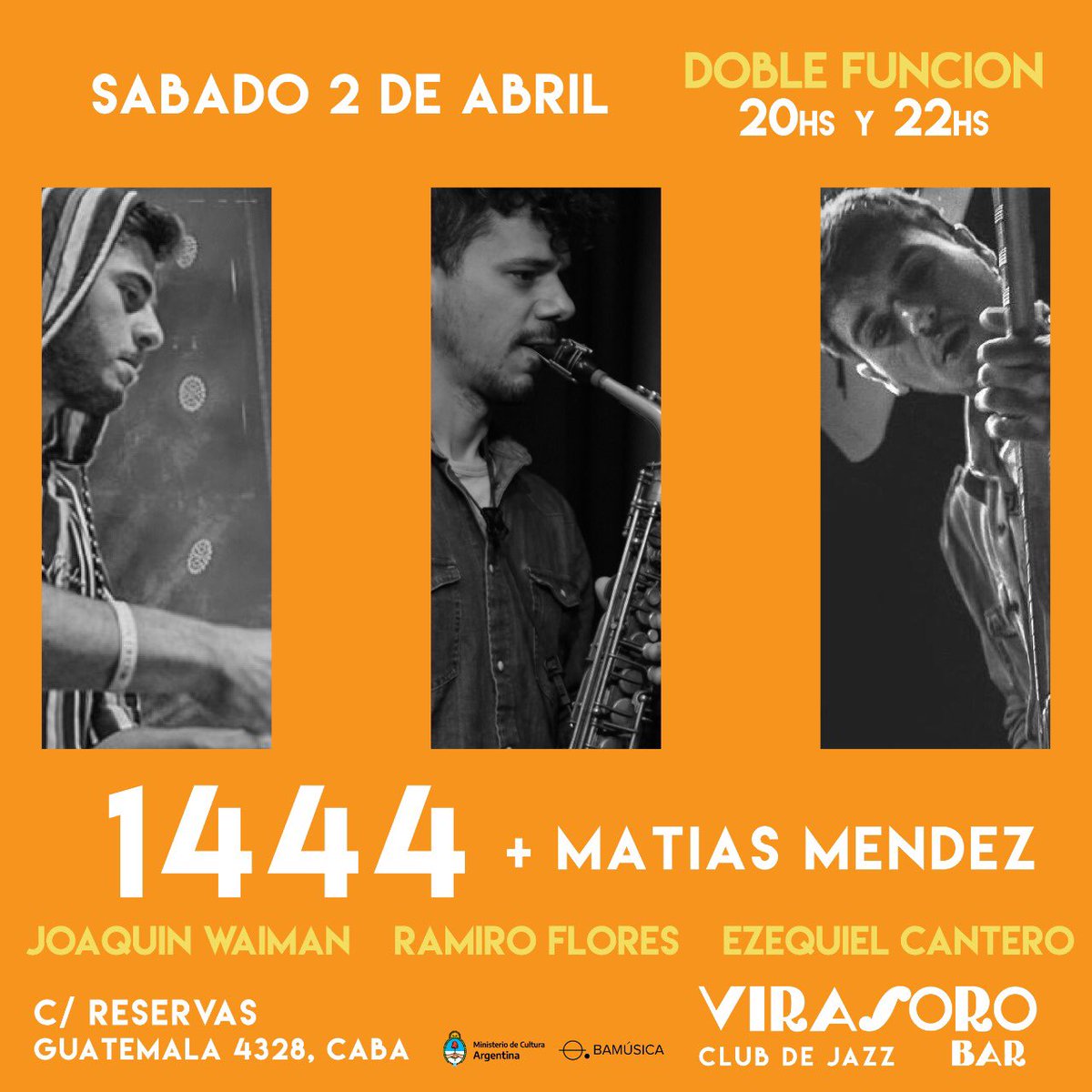 Este sábado tocamos en @virasoro_bar con este grupo hermoso. Composición, improvisación, libertad y libertinaje con los talentosísimos Eze Cantero y Joaquín Waiman. Y también tocará Matías Méndez el bajo, bomba total. Les esperamos! Reservas @virasoro_bar
