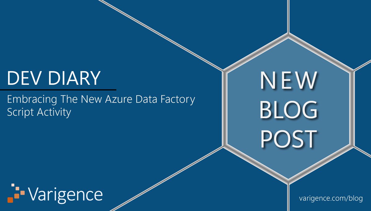 Varigence's tweet photo. Varigence has moved fast to adopt the new #ScriptActivity feature in @AzDataFactory.
Read more:
https://t.co/cU7Fc3tHRM https://t.co/eftTNqVAkM