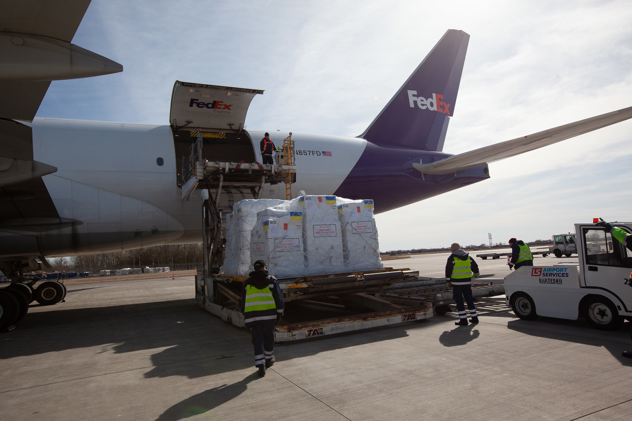 FedEx on Twitter "A relief flight containing critical medical supplies