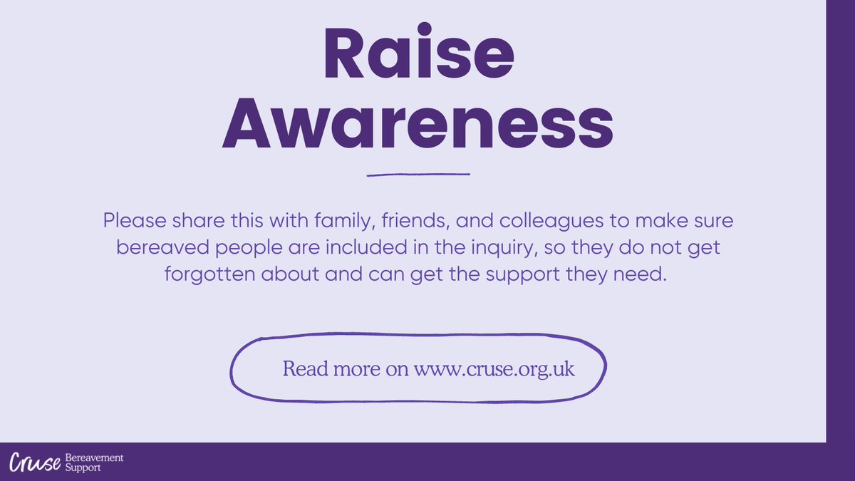 CruseSupport's tweet photo. We need your help.
 
We're extremely disappointed that support for bereaved people has been sidelined in the #Covid19 inquiry’s draft Terms of Reference.
 
Bereaved people cannot be forgotten.
 
Here's how you can help 👇
https://t.co/636Qd1gqe4 https://t.co/nEEsgHWjWj