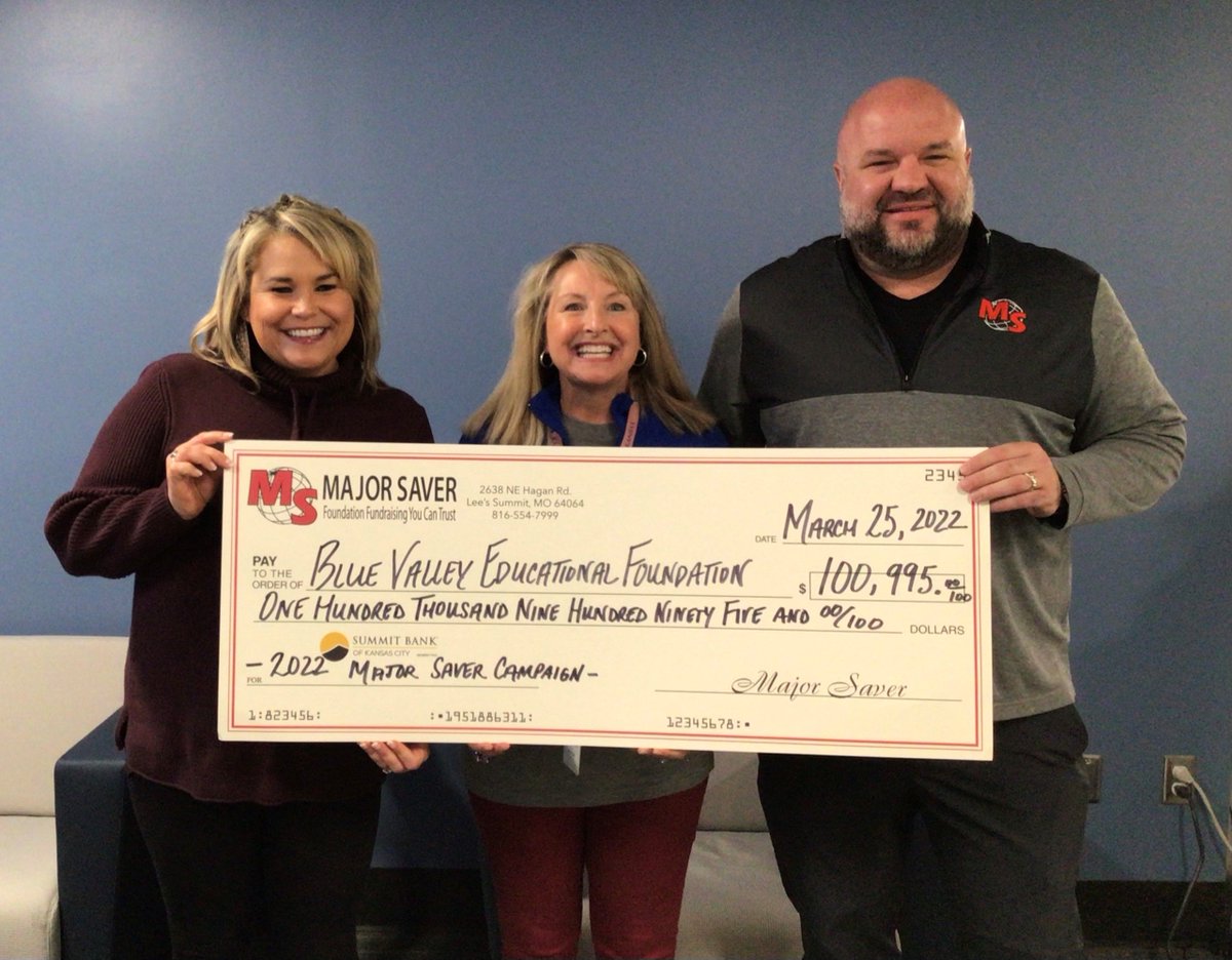 BVEdFoundation's tweet photo. Kicking off Monday with $100K! Thank you @MajorSaver for your long-time partnership and all who supported the campaign this year! #BVEFStrong #BusinessPartners #BVCommunity https://t.co/Yt6N1pltZY