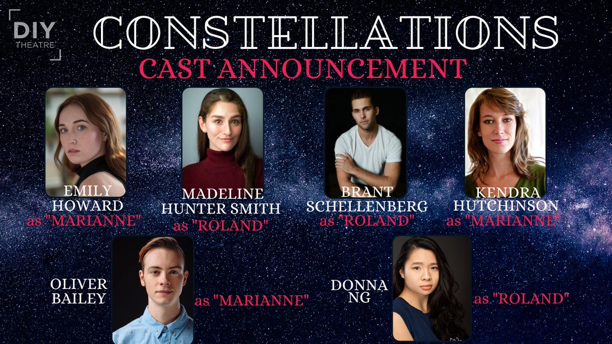 Happy World Theatre Day! 🎭 🌎

And to mark such an auspicious day, we are thrilled to be presenting the cast of Constellations! 

Come see these superstars shine April 21 to 24 at the Hemingway Room! Tix in our bio! 
#DIYTheatreYYC #DIYConstellations #WorldTheatreDay