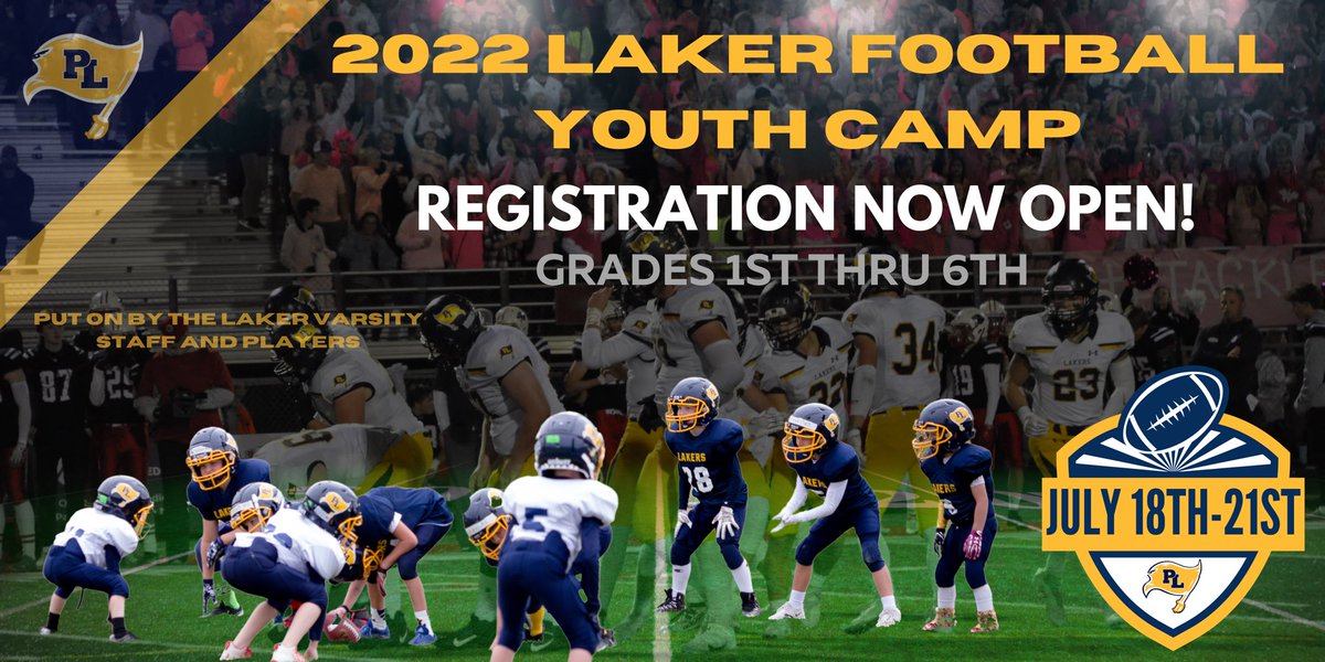 plhsfootball's tweet image. Registration for Laker Football youth camp now open! lakerperformance.sportngin.com/register/form/…