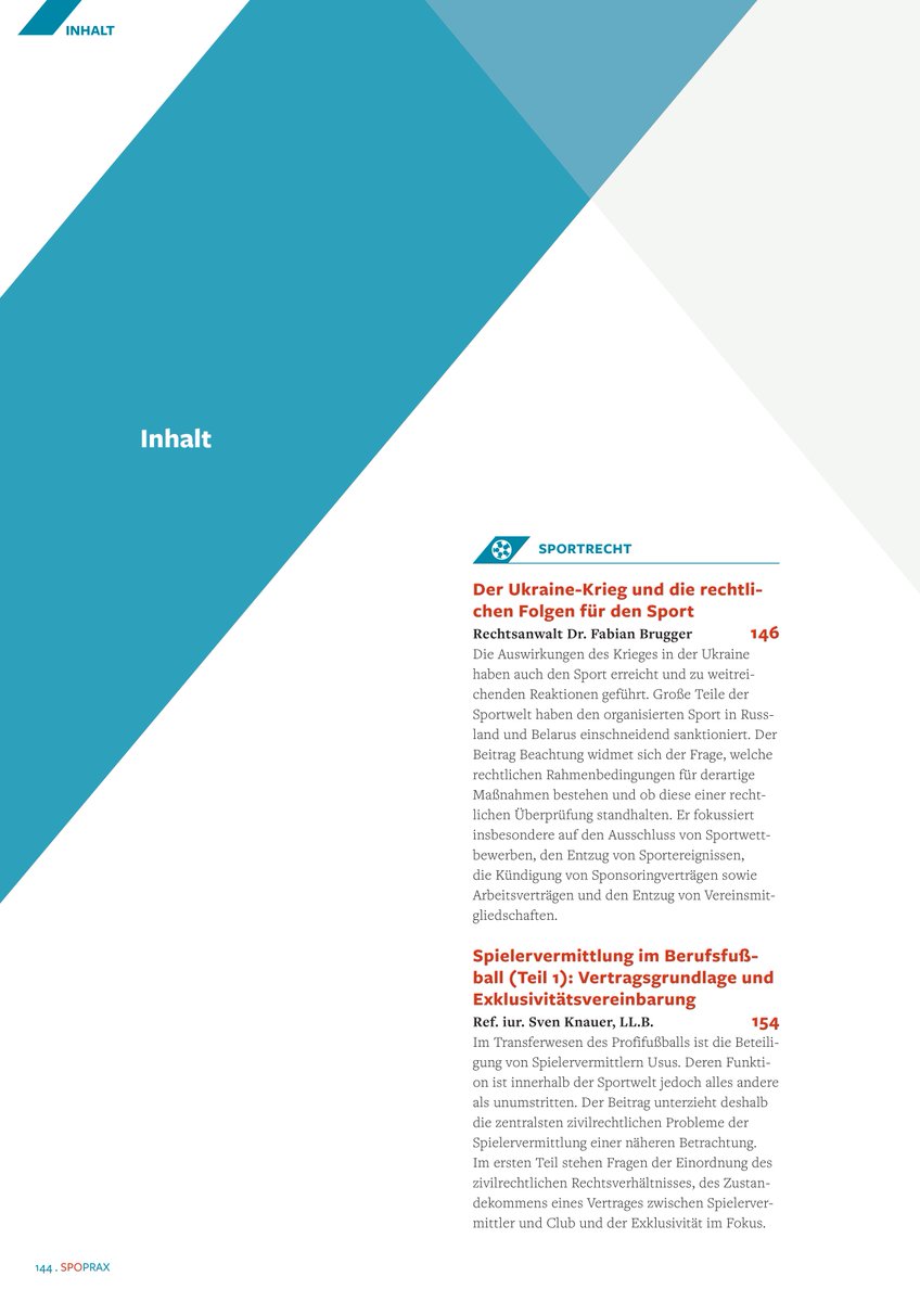 In den kommenden Tagen erscheint die April-Ausgabe der <a href="/SpoPrax/">SpoPrax</a>. Die Leser/innen erwarten folgende Beiträge: