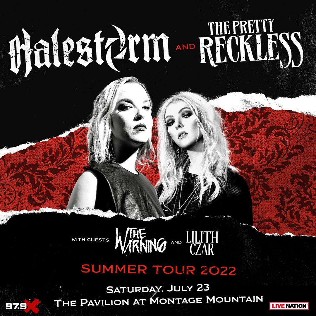 ANNOUNCING 🤘 @979XROCK Presents: @Halestorm and @TPROfficial with special guests @TheWarningBand2 and @LilithCzar at Pavilion at Montage on Saturday, July 23! Tickets go on sale Friday, April 1 at 10 AM. Presale begins Thursday, March 31 at 10 AM (code: SHOWTIME)