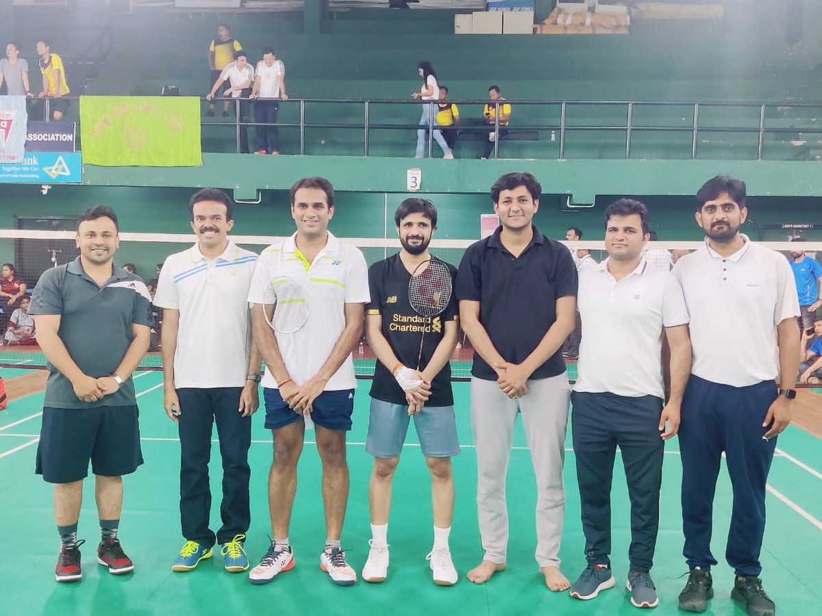 RECLindia's tweet photo. REC sweeps Mens' events at 26th Inter-CPSU Badminton Tournament organized by @pgcilindia under aegis of PSCB at Bengaluru!

Team REC brought home 4 medals (3 Golds &amp; a Silver) in the Mens'  Singles, Doubles and the Team Championship categories. https://t.co/kEKRg4lMUx