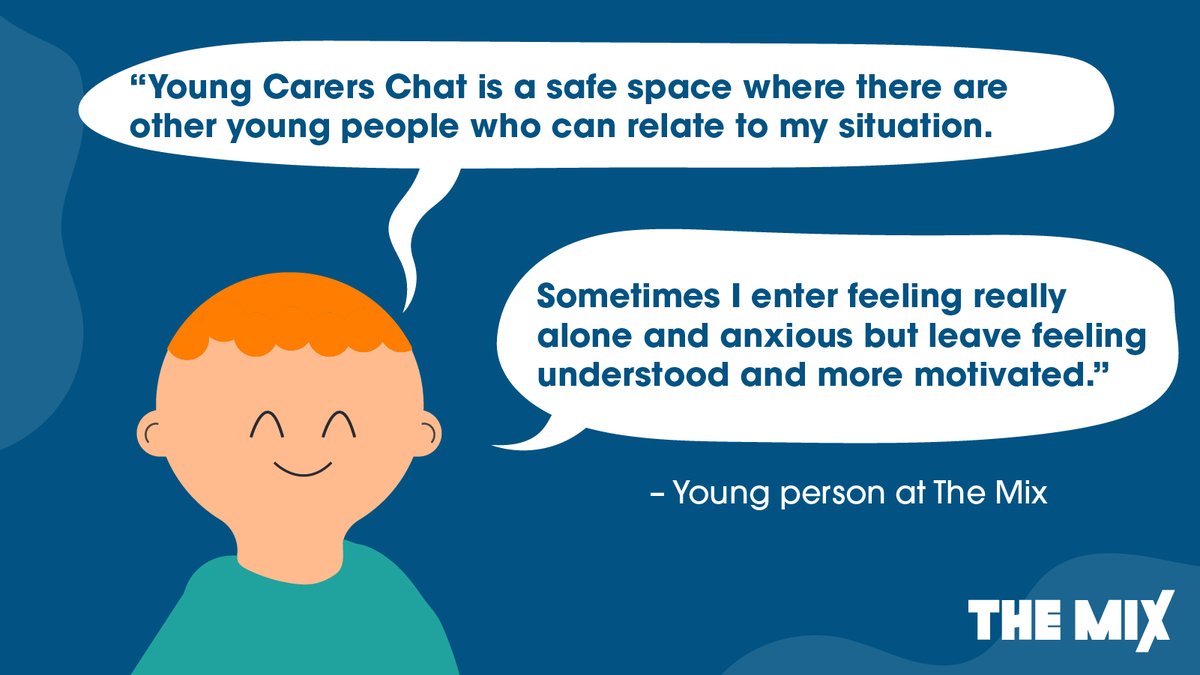 TheMixUK's tweet photo. Are you a young carer? Do you sometimes feel alone in your responsibilities and want to connect with a community that understands you? If so,  join our Group Chat! @CarersTrust 

We are meeting tonight and we hope to see you there! https://t.co/P5yZ0JEb64  
#YoungCarer #Carers https://t.co/eCFub36BF7