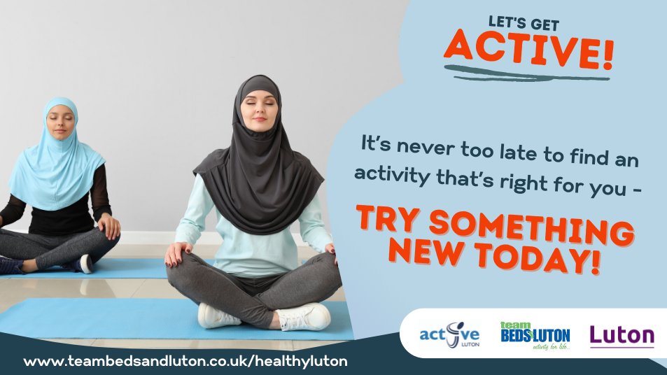 Do you want to get active but not sure where to start? #LutonLetsGetActive can help you find an activity that’s right for you - visit our Healthy Luton webpage for guidance and support teambedsandluton.co.uk/healthyluton #LutonLetsGetActive #HealthyLuton #MoveInMarch