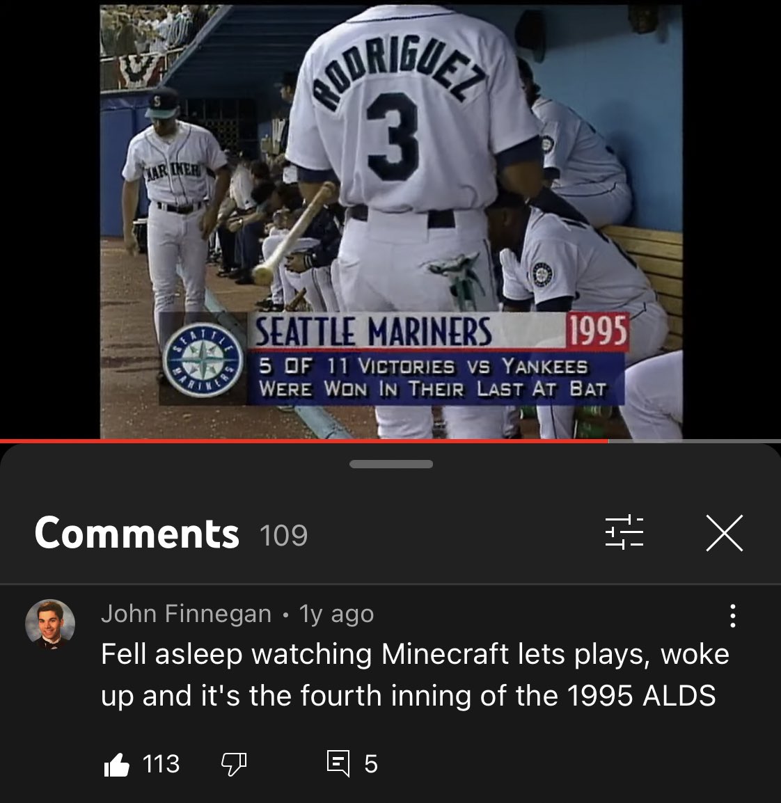 Maybe the best YouTube comment I’ve ever seen