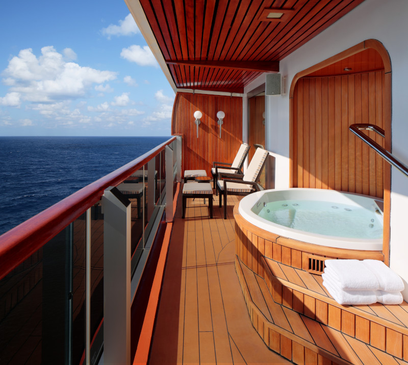 Holland America Line on X: "#DidYouKnow that our Pinnacle Suites have a  private hot tub on the verandah. You can relax and unwind with the ultimate  view! RT if you'd like to