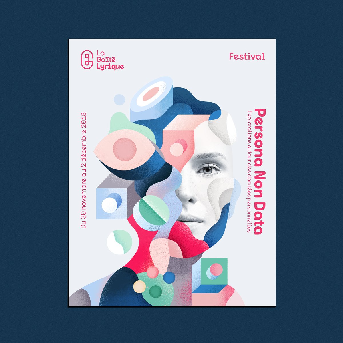 icimathieu's tweet photo. Main illustration for a festival at @gaitelyrique in Paris (2018). “Persona non data” puts the spotlight on personal data with creative explorations, practical workshops and exhibitions. 
#data #personaldata #illustration #digitalart https://t.co/hxnOdDu6VL