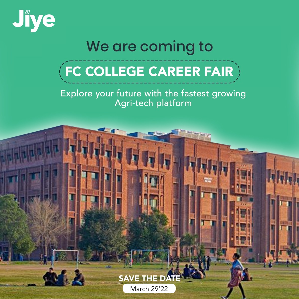 Catch us at FC College tomorrow, where we’re bringing you a chance to meet our real jetters, click some fun pictures and test whether you’re fit for the corporate or startup world!

#jiye #agritech #supplychain #Techrevolution #missiontodisrupt #careerfair #FCcollege