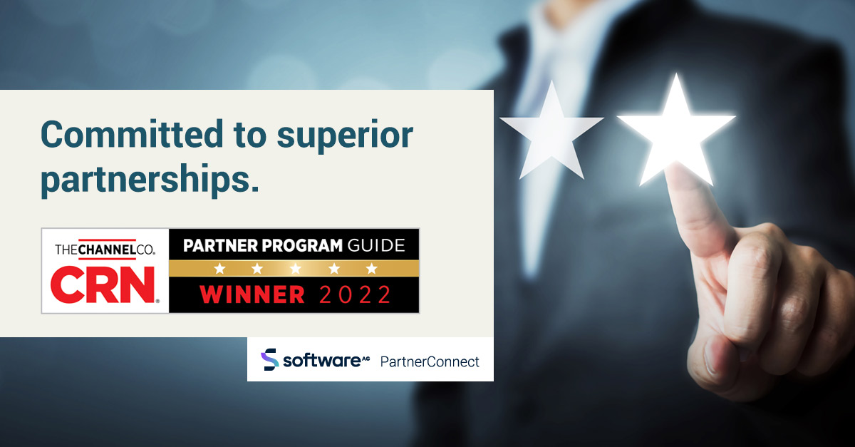 SoftwareAG's tweet photo. Our valued Partners are the cornerstone of our success! We are thrilled to receive the CRN 5-Star Ranking for our Global PartnerConnect partner program.

Learn more > https://t.co/PVkTFMUKl5

#SoftwareAGPartners #Partnerships #PartnerEcosystem https://t.co/d4KrZwCySl