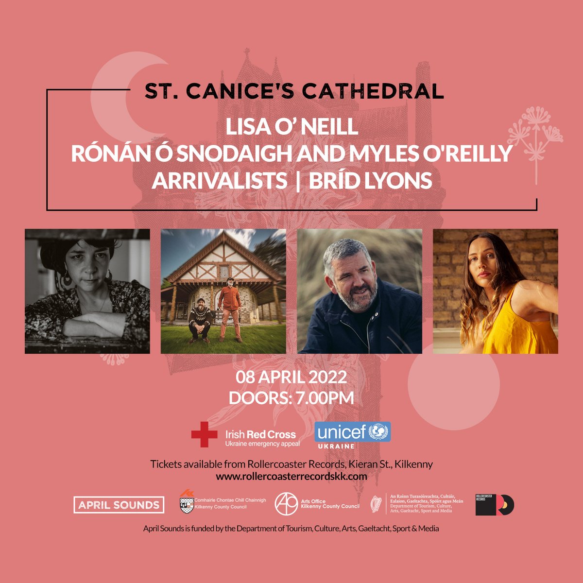 KilkennyNotices's tweet image. April Sounds will take place on Friday 08th and Saturday 09th April

 Proceeds from tickets to Irish Red Cross &amp;amp; UNICEF Ukraine emergency appeals
Tickets available from rollercoasterrecordskk.com

@KKArtsOffice @DeptCulturelRL @kclr96fm @KKPeopleNews #LLPPS