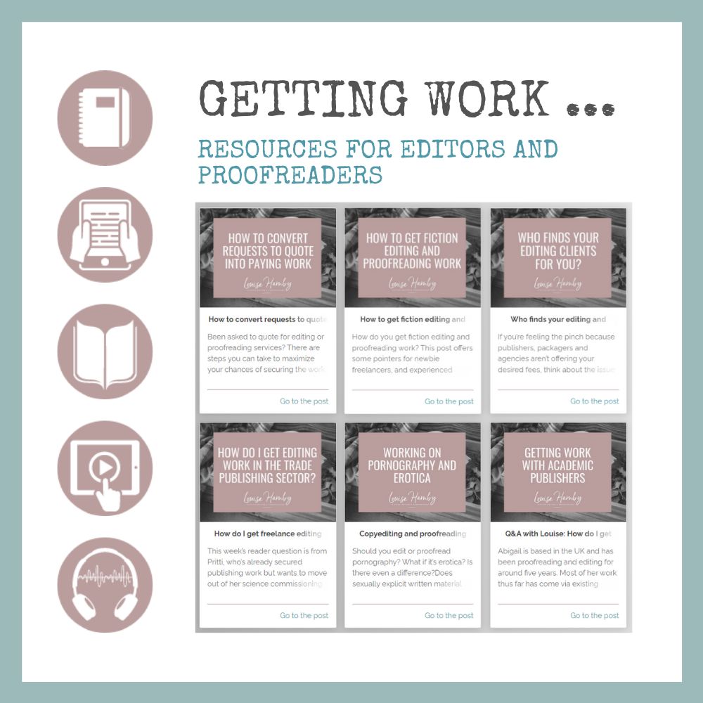 LouiseHarnby's tweet photo. Want some guidance on how to get editing and proofreading work? This topic page on my website is crammed with links to articles, booklets, books, courses and podcasts. Go here to enter the library. 👁️👉 https://t.co/ay0eBd5okP https://t.co/FN2esdqshA