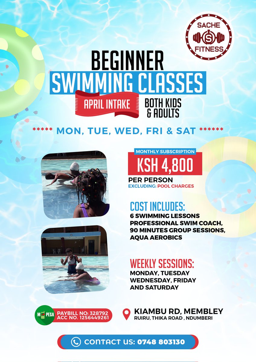 sachefitt's tweet photo. Free swimming lesson for individuals living in the tagged location once you
1. Retweet 
2. Drop your handle in
 comment section 
*(Kenyan residents only)

Mpesa and Andrew Kibe https://t.co/oHiuVT91Kv