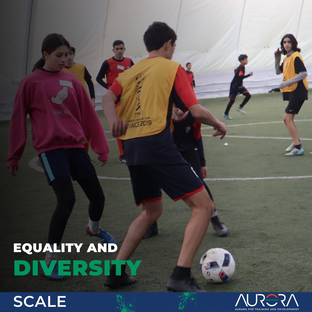 theauroraway's tweet photo. Following a morning briefing, where ambassadors shared their plans for the day, they welcomed 40 academy players and led them through a series of theoretical and practical games designed to introduce them to the foundations of sport for development. https://t.co/FE1K4urw7d
