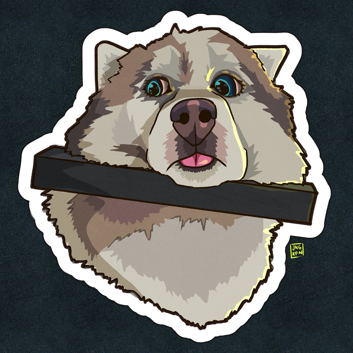 seenlawrence's tweet photo. i made valorant spray inspired doggo (commission) hehehe <3 https://t.co/g8MUQJehUp