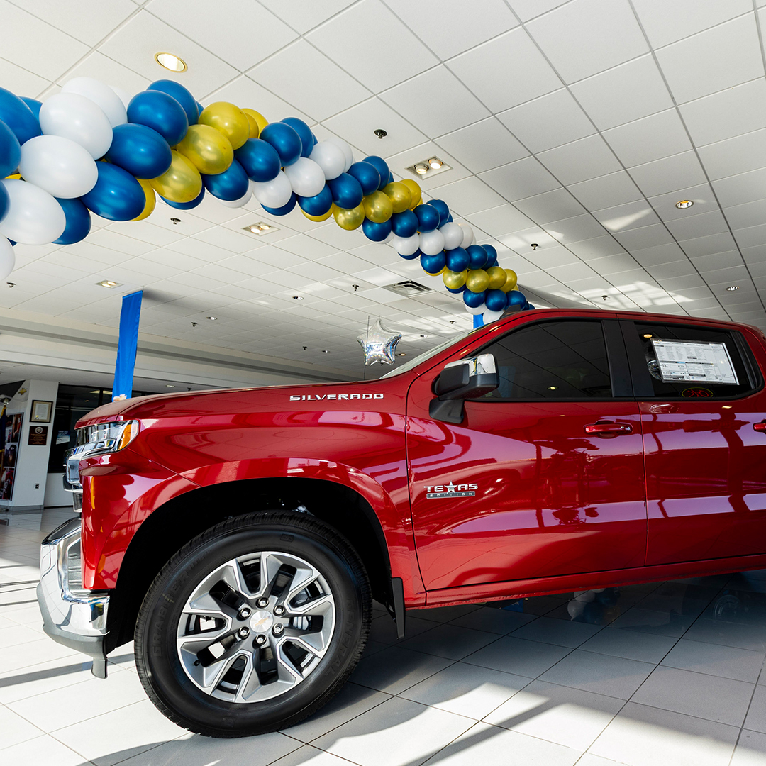 chevrolet's tweet photo. When Riley’s #Chevy #Silverado was hit by 100 mph winds, its strength was tested like never before. Thankfully, he was able to walk away unharmed. Here’s to making memories in your new truck. https://t.co/NhHwYO67NT