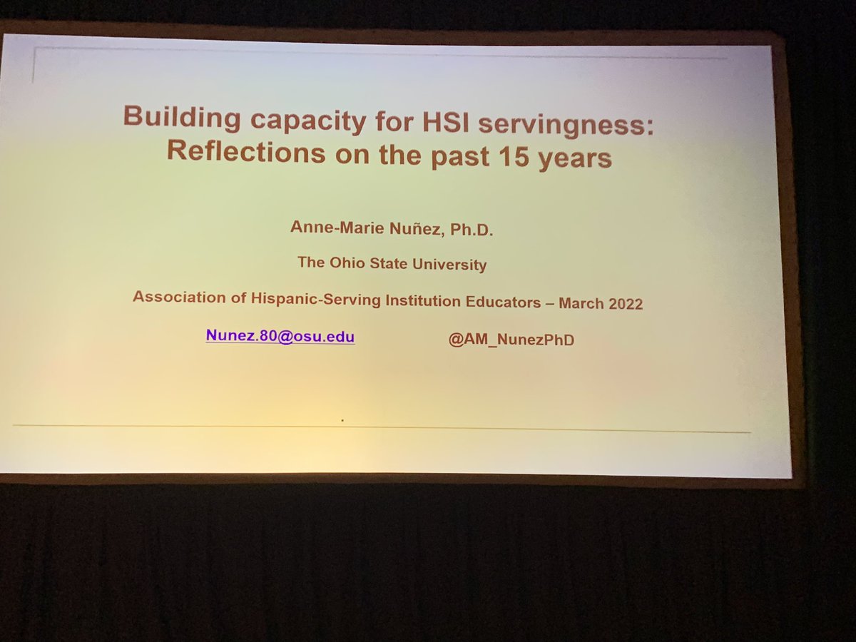 letyplopez's tweet image. So grateful to Dr. Anne-Marie Núñez, #AHSIE2022 Keynote @AM_NunezPhD addressing how to build capacity for HSI Servingness, Equity-centered use of data, Fostering student success, Servingness in COVID🏆🥇 Sharing useful tools that we can use and adopt at our colleges &amp;amp;universities