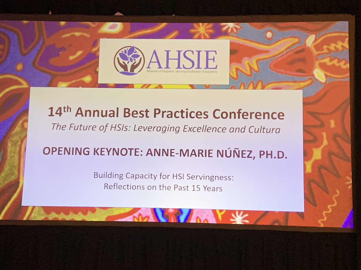 letyplopez's tweet image. So grateful to Dr. Anne-Marie Núñez, #AHSIE2022 Keynote @AM_NunezPhD addressing how to build capacity for HSI Servingness, Equity-centered use of data, Fostering student success, Servingness in COVID🏆🥇 Sharing useful tools that we can use and adopt at our colleges &amp;amp;universities