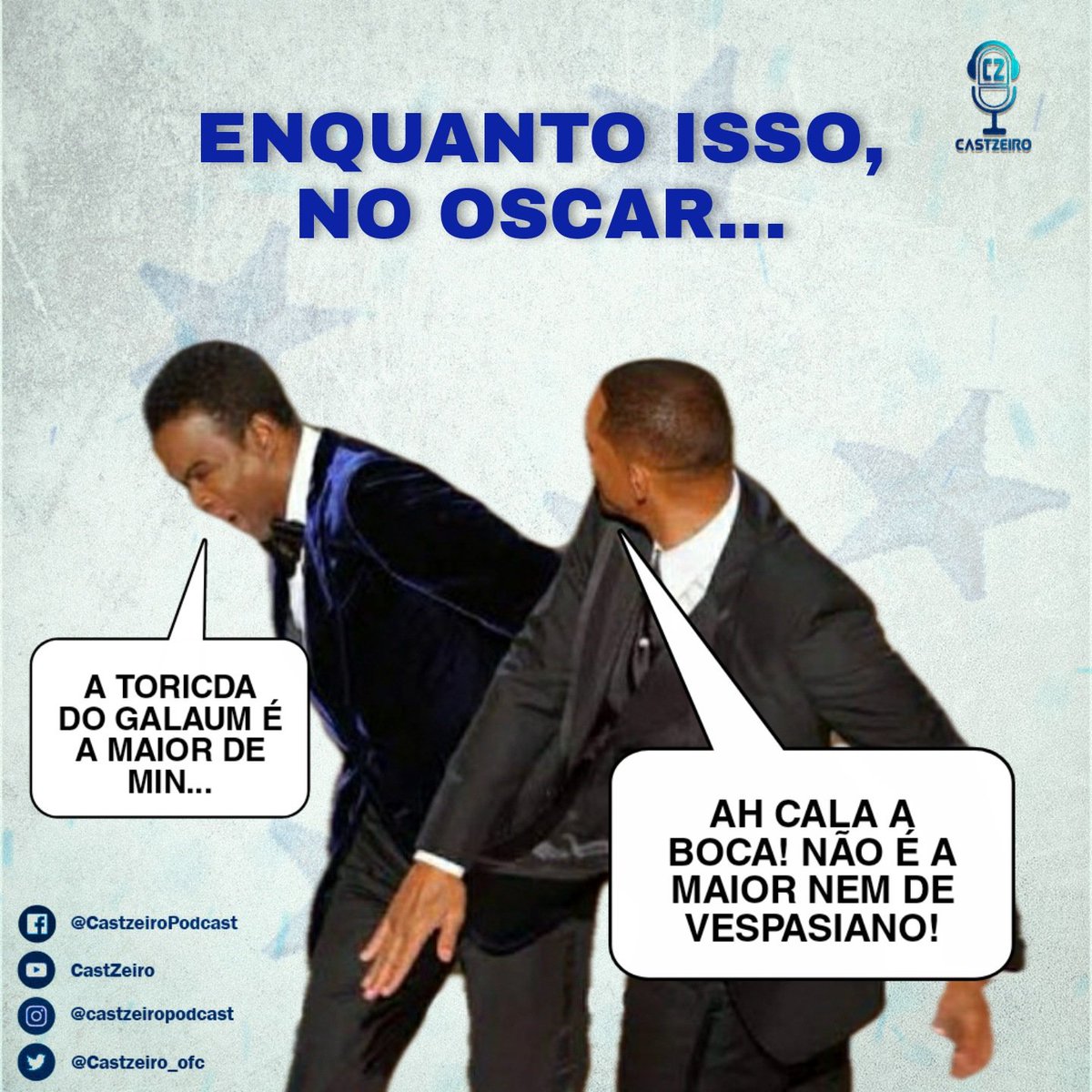 Castzeiro_ofc's tweet photo. Merecido nesse caso!

#cruzeiro
#Oscar2022
#willsmith
#ChrisRock https://t.co/3jrQQgSeIR
