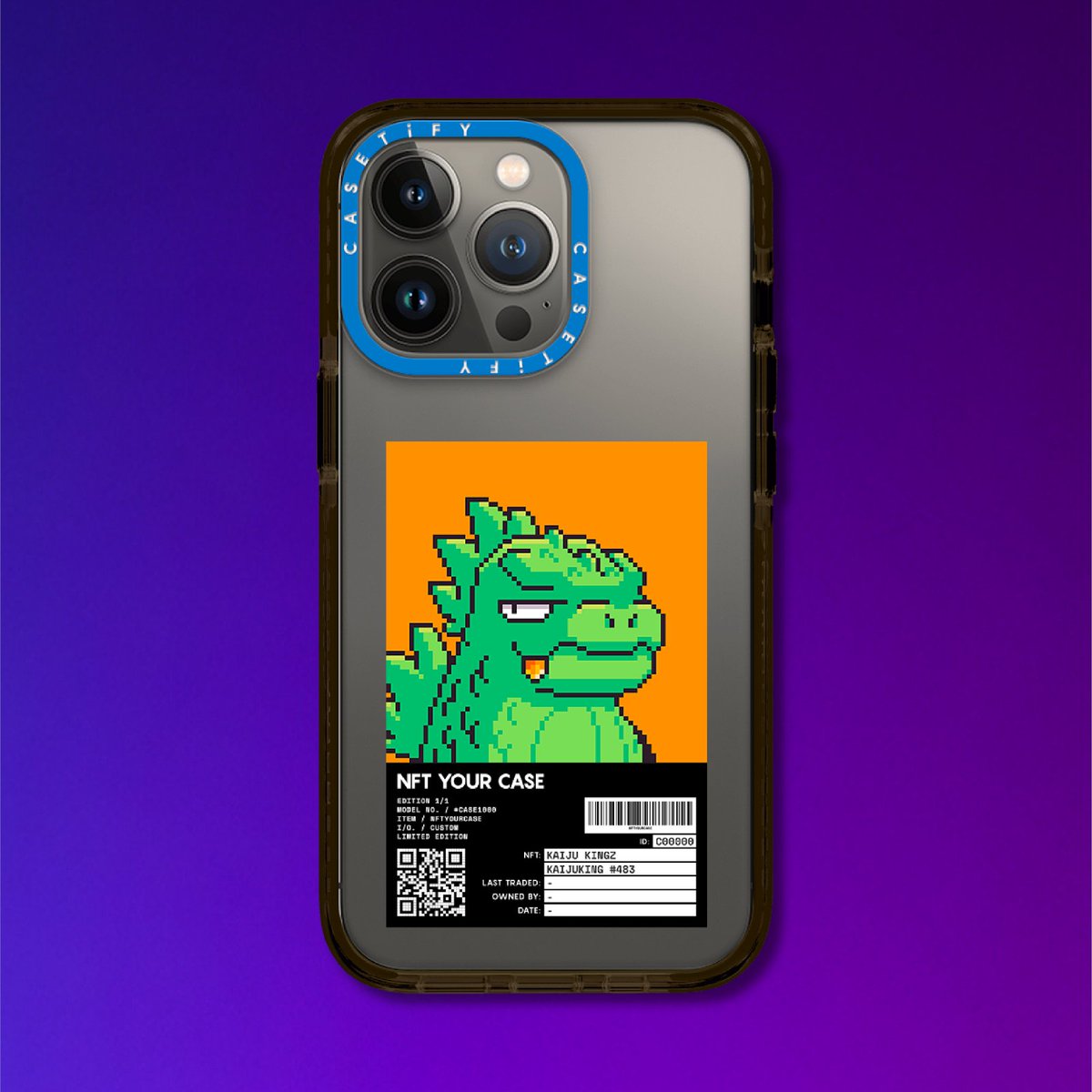 Hey Kings! 👑

To celebrate that the Genesis Kaiju collection will be BLUE RING VERIFIED on <a href="/Casetify/">CASETiFY</a>'s @NFTYC_io, we’re giving away ONE PHYGITAL CASE to a Genesis Kaiju holder! 

To enter: 
1️⃣ Follow @NFTYC_io and <a href="/KaijuKingz/">KaijuKingz</a>
2️⃣ RT this tweet
Ends on April 3rd, 9:30pm CST ⌚