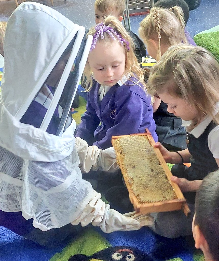 Today we had the pleasure of being visited by a bee keeper. We were able to try on a bee suit, investigate a bee hive and taste delicious honey. We enjoyed every moment 🐝🍯