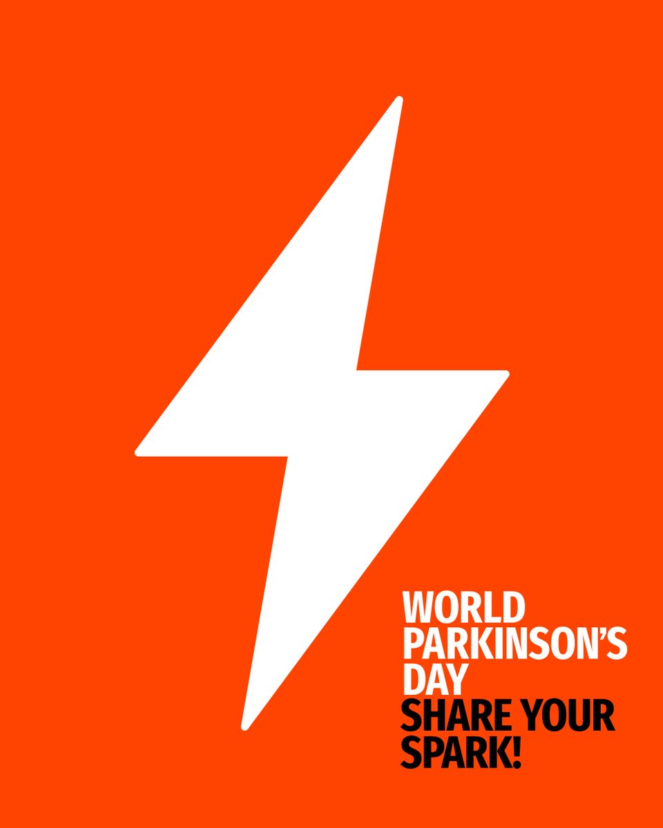Meet The Spark, our new global symbol for Parkinson’s Awareness. We've joined 80+ partners to share this simple, inspiring bolt of energy that’s rallying our community us to end #Parkinsons. Share your spark for #WorldParkinsonsDay! Visit worldparkinsonsday.com #thespark