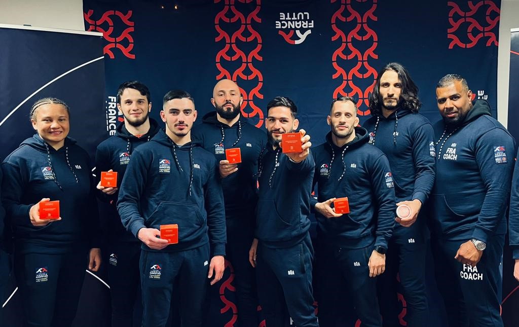 FitenaFrance's tweet photo. Nous sommes heureux d’avoir pu accompagner ce week-end l’équipe de France de Grappling aux championnats d’Europe en Hongrie avec notre Baume Décontractant 🇪🇺

Un grand bravo à toute l’équipe pour leur performance 🥇🥈🥉

#grappling #equipedefrance #sport #soins #muscles #fitena https://t.co/qDwqSzvWip