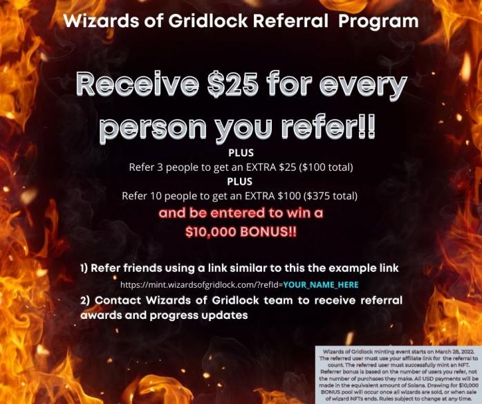 We have updated our affiliate program to give back EVEN MORE to the community! Follow these steps and you'll get $SOL for each successful mint through your link AND have the chance to win $10,000 🤯