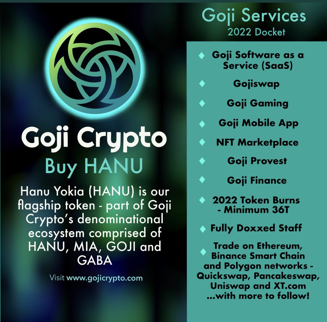 squirelybird's tweet photo. @goji_crypto #hanu #generationalwealth https://t.co/6QFeXmE7A9 #longterminvest https://t.co/4uEJujnr8P
