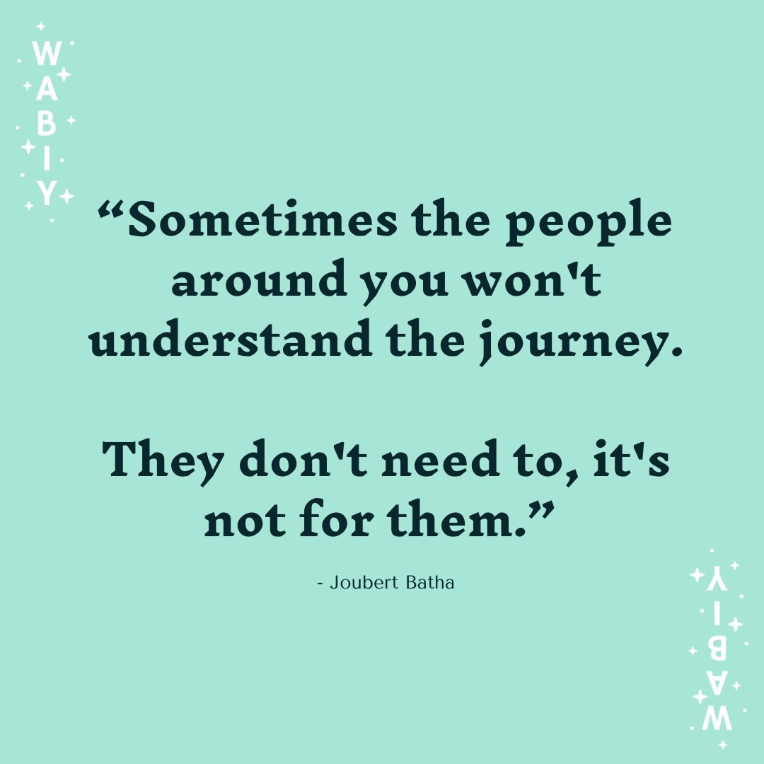 It can be difficult to realize some people may not understand your journey, and that is completely normal. Find your community, your support from loved ones, and know your journey is just that, yours. #yeg