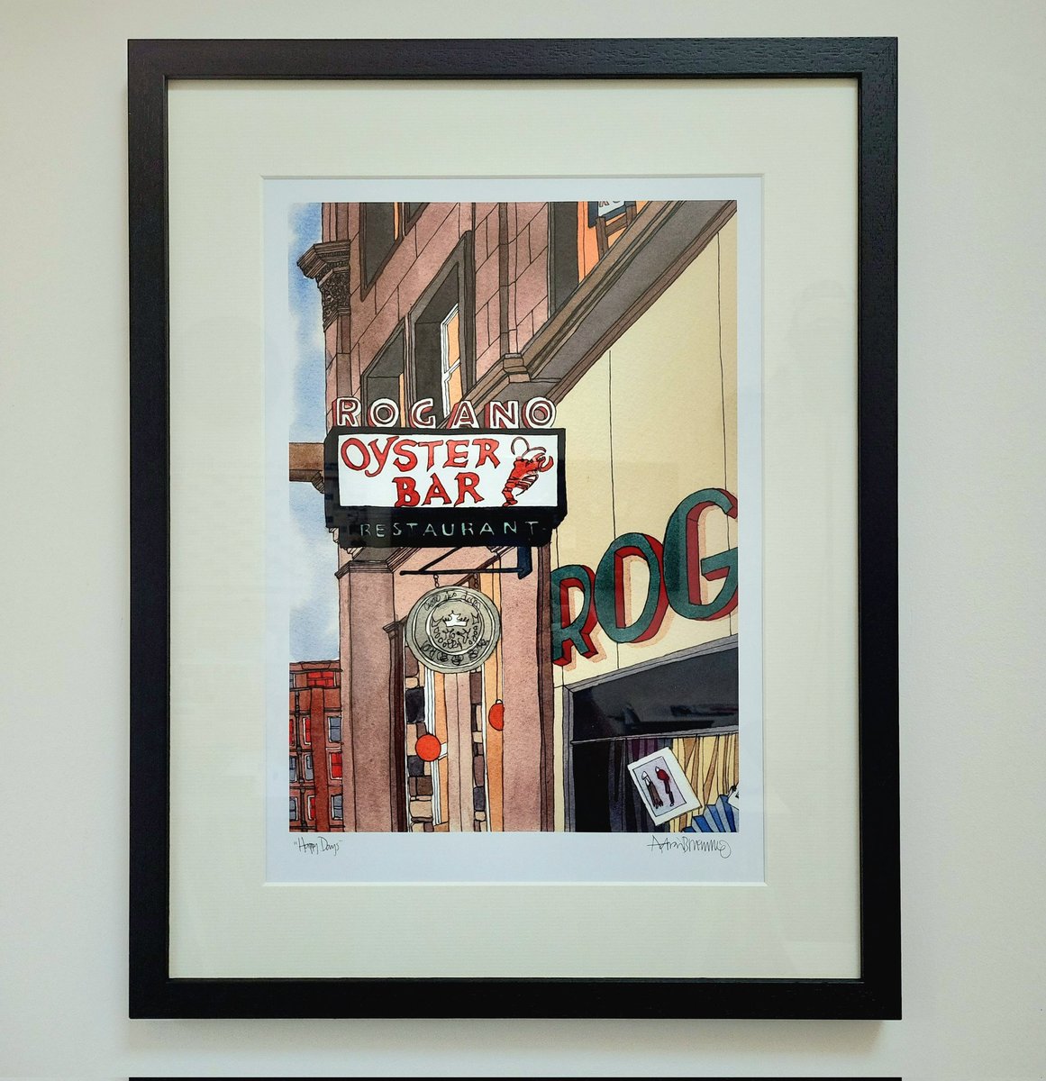 adrianmcmurchie's tweet photo. "Happy Days" Another from the Rogano series of paintings. Still shut but that can't last forever! #rogano #therogano #adrianmcmurchie #theglasgowillustrator #glasgowbars #glasgowrestaurants #glasgow #artdeco @roganoglasgow https://t.co/8FLFXlHl9b