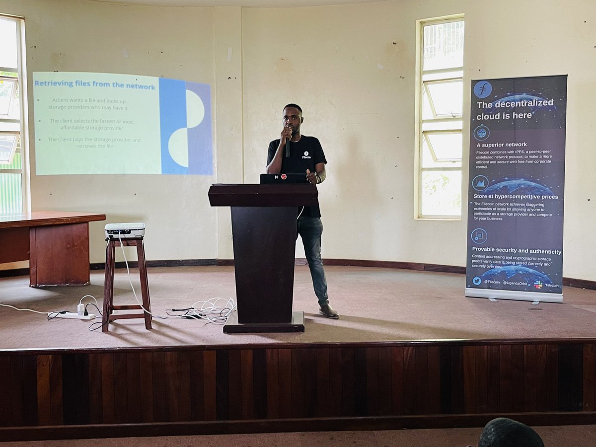 UgandaOrbit's tweet photo. It was great turn up yesterday for our second Orbit community meetup at Makerere University with interesting topics and discussions on Web3 storage, #Filecoin a decentralized storage network, how Filecoin and IPFS works @Filecoin @FilFoundation https://t.co/b6ZsAVfi9b