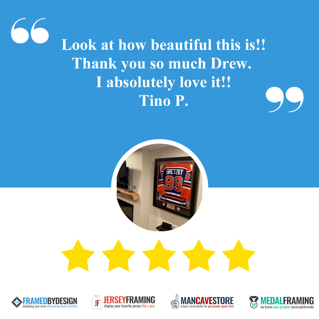 FramedByDesign's tweet photo. #testimonial #thankful #happyclient
#framedbydesign #jerseyframing #mancavestore #medalframing #pictureframing #custompictureframing #6ix #custom #customframing #sportsmemorabilia https://t.co/uXDmz1IAiV